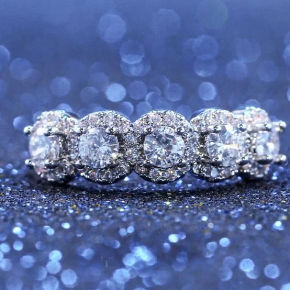 New Sterling silver diamond eternity ring, A very beautiful ring, a shiny ring - Picture 5 of 5